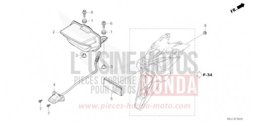 TAILLIGHT/LICENSE LIGHT XL750P de 2023